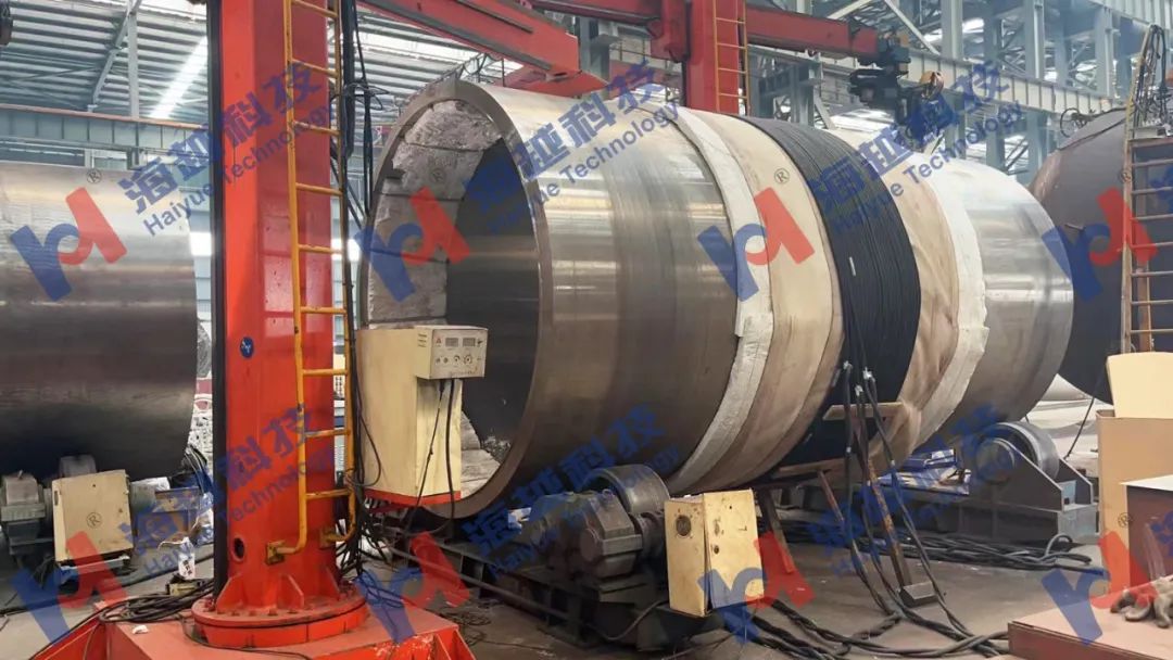 筒體Φ2700mm壁厚110mm 91材質(zhì)環(huán)縫熱處理