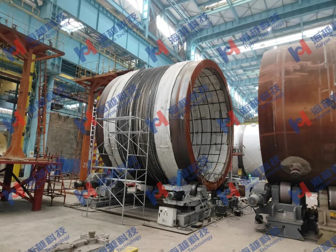 直徑6300mm，壁厚342+7.5mm，中間消應(yīng)力660±10℃